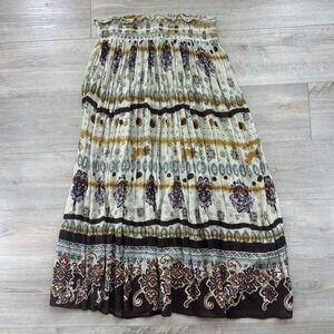 ZOEY & BETH Boho Skirt Women's Medium Paisley‎ A-Line Maxi Skirt Festival Fairy